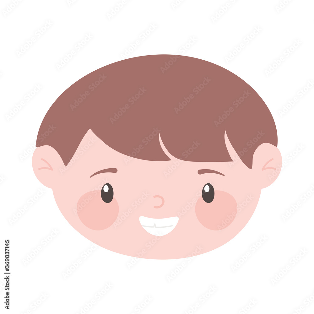 happy face boy cartoon isolated icon design white background happy face boy cartoon isolated icon design white background