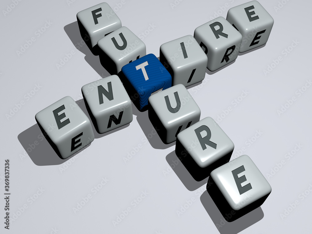 crosswords of entire future arranged by cubic letters on a mirror floor, concept meaning and presentation. halftone and illustration crosswords of entire future arranged by cubic letters on a mirror floor, concept meaning and presentation. halftone and illustration