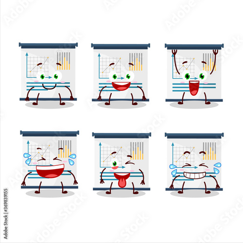 Cartoon character of business presentation with smile expression