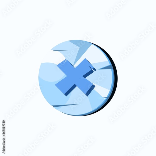 vector cancel button for game