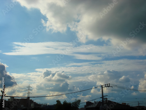 Clouds of the rich form of the summer sky