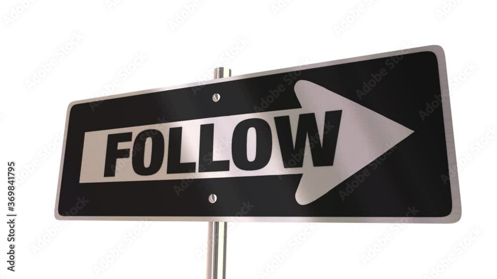 Follow Direction Arrow Road Sign Subscribe Feed 3d Animation Follow Direction Arrow Road Sign Subscribe Feed 3d Animation