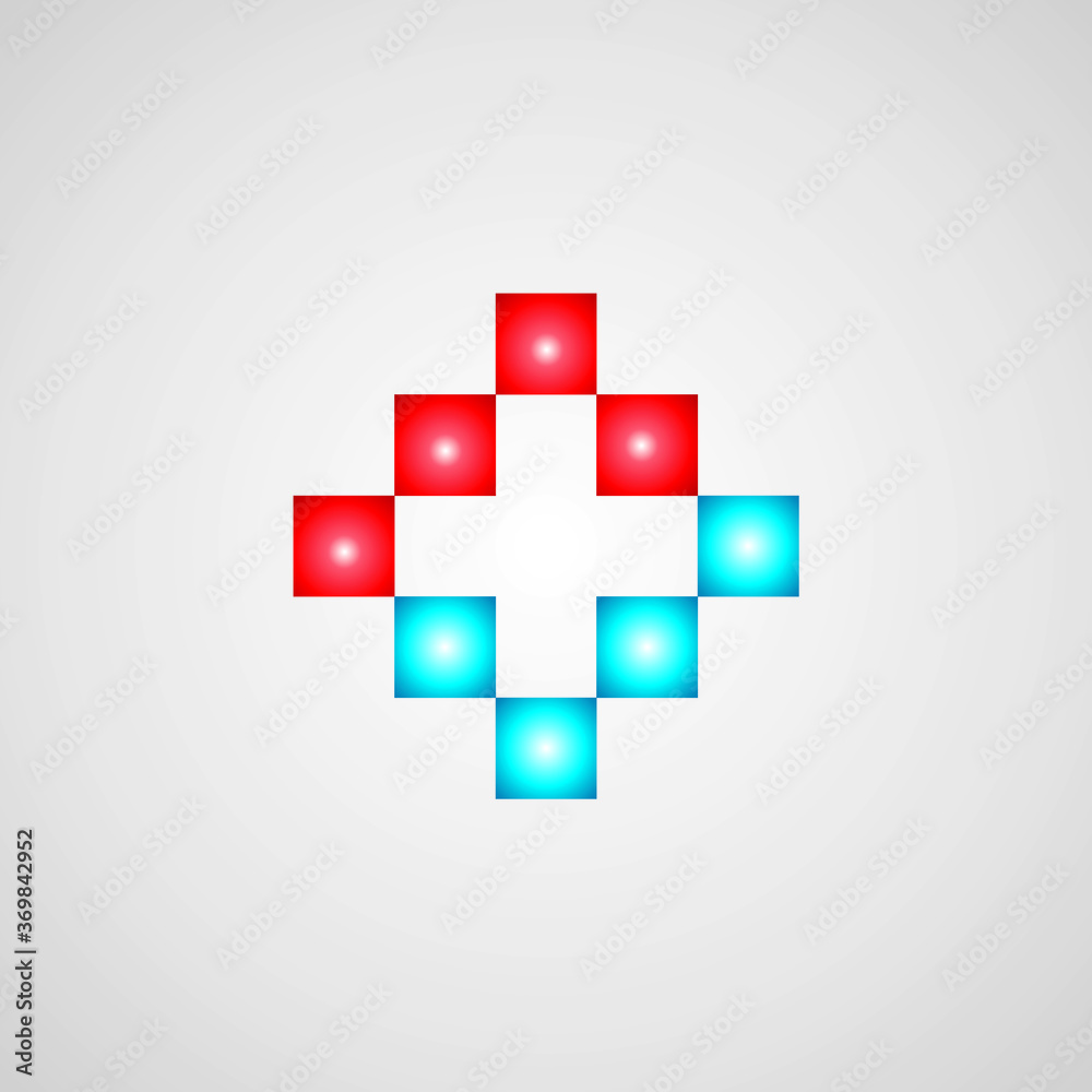 Obraz premium plus medical logo icon design template elements