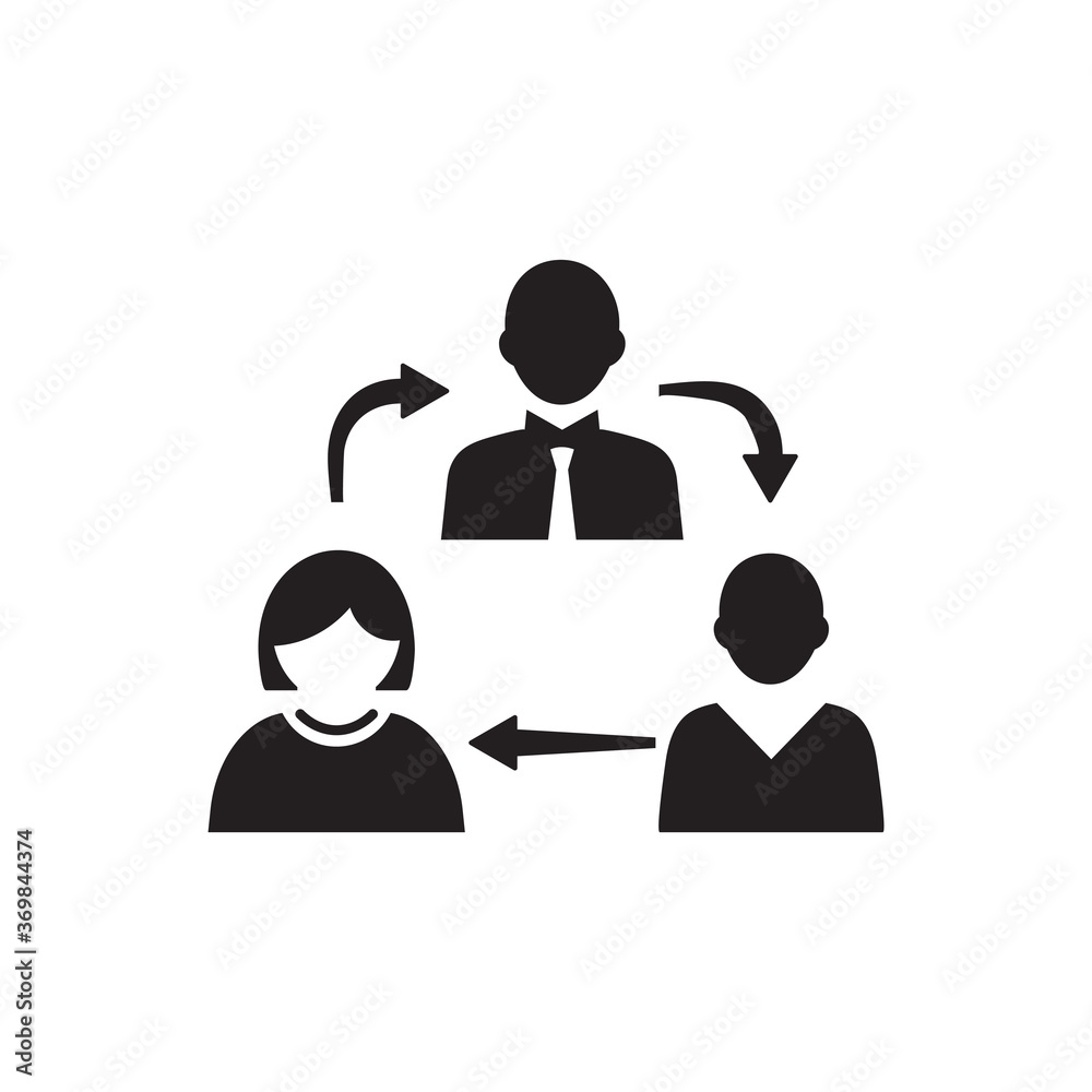 Team teamwork icon Black vector illustration Team teamwork icon Black vector illustration