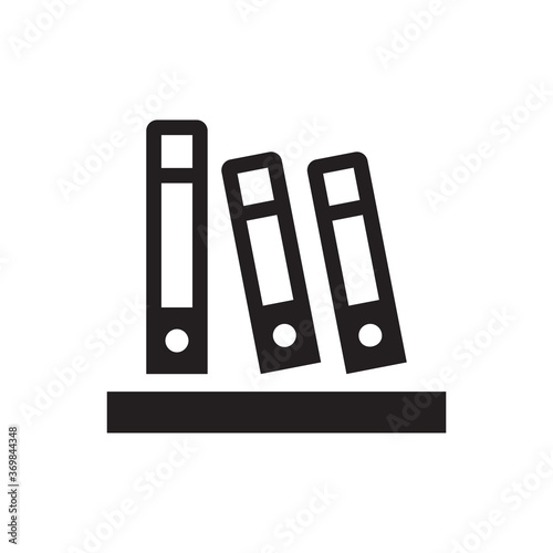 Office files icon Black vector illustration