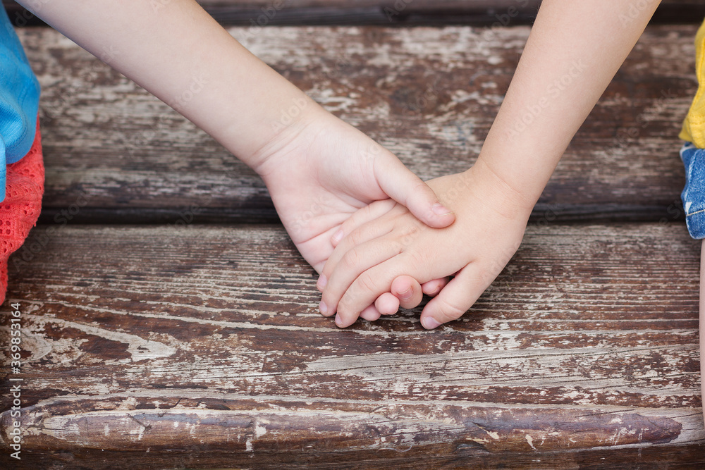Two pairs of hand touching each other, helping hands Stock Photo Adobe Stock
