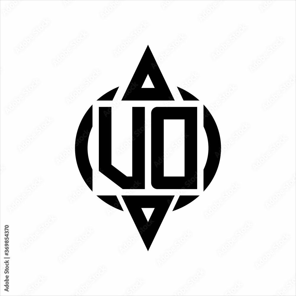 VD Logo with circle rounded combine triangle top and bottom side design template on white background VD Logo with circle rounded combine triangle top and bottom side design template on white background