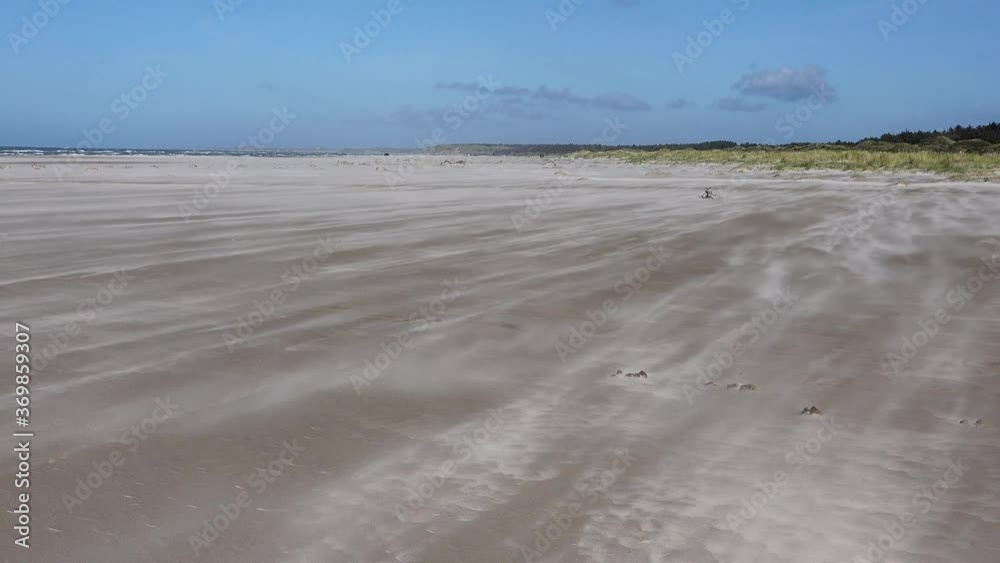 Hirtshals, Denmark Sand blowing like dust on a beach Hirtshals, Denmark Sand blowing like dust on a beach