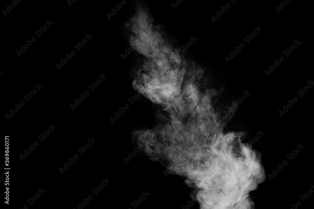 Figured smoke on a dark background. Abstract background, design element, for overlay on pictures Figured smoke on a dark background. Abstract background, design element, for overlay on pictures