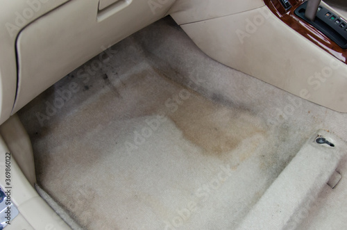 Dirty carpet floors car