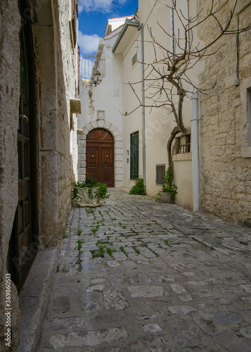 Strassen in Altstadt von Trogir, Kroatien