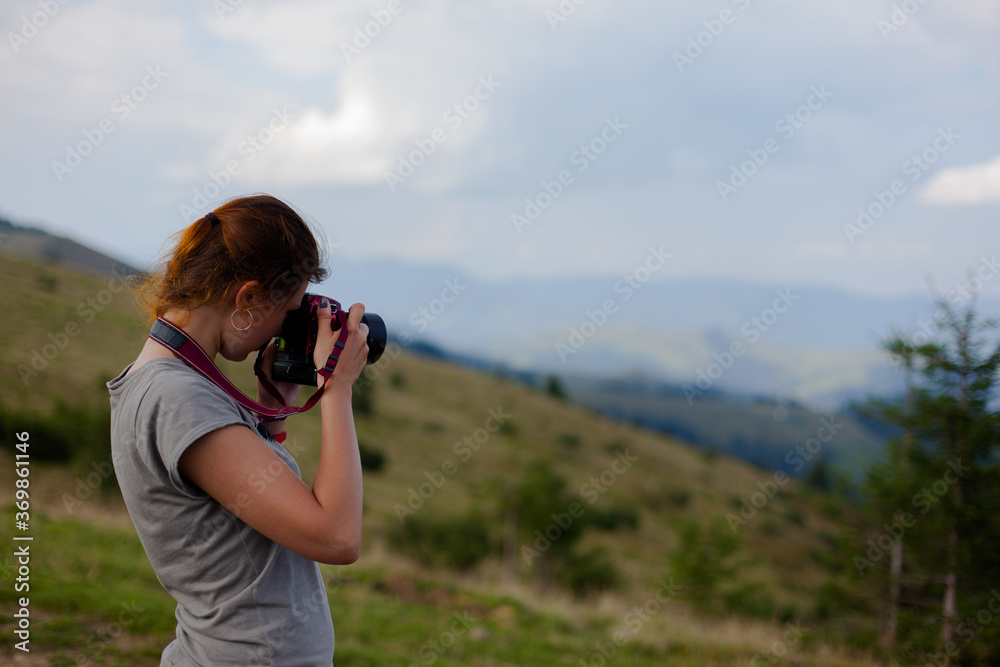 photographer in Ukraine Carpathians shoots a landscape photographer in Ukraine Carpathians shoots a landscape