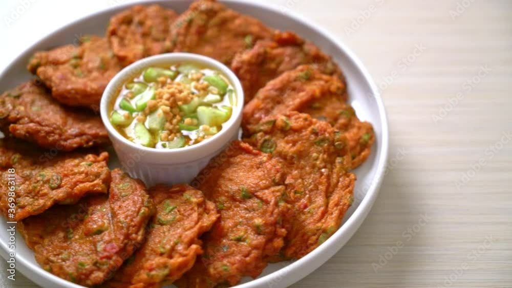 fried fish paste balls or deep fried fish cake - Asian food style fried fish paste balls or deep fried fish cake - Asian food style