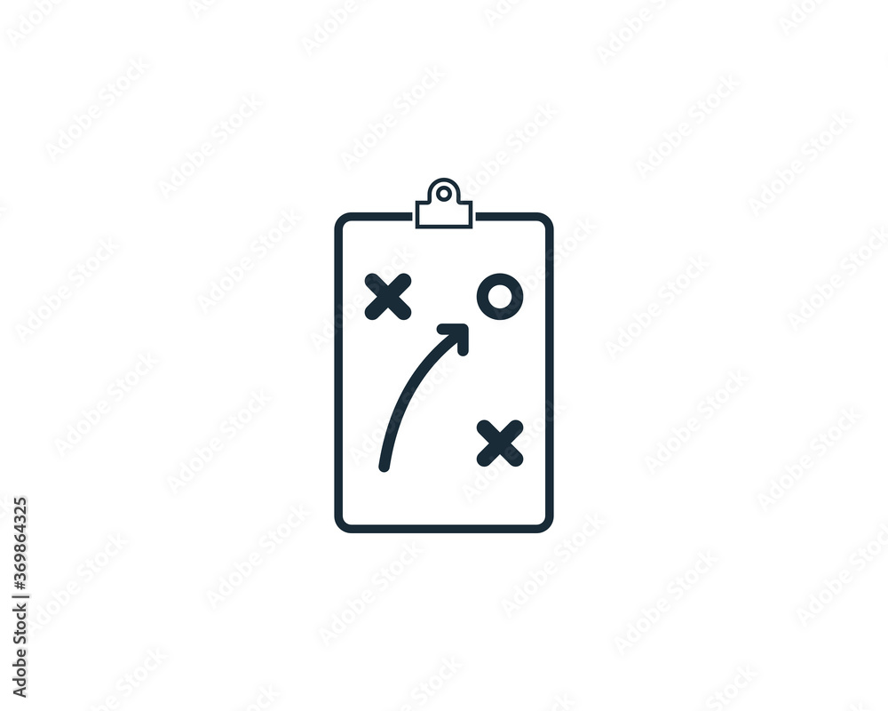 Planning Strategy Clipboard Icon Vector Logo Template Illustration Design