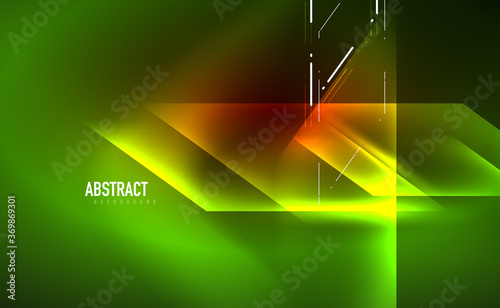 Dynamic neon shiny abstract background. Trendy abstract layout template for business or technology presentation, internet poster or web brochure cover, wallpaper