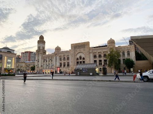 BAKU, AZERBAIJAN; 06 AUGUST 2020.Sebaildistrict.Jafar Jabbarli street. photo