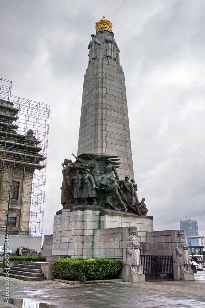 Fototapeta premium View of Infantry Memorial, in memory of Belgian foot soldiers.