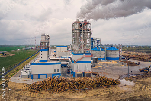 Fotografija Wood processing plant
