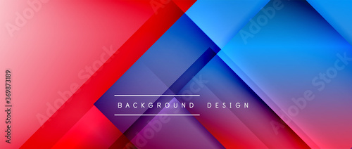 Square shapes composition, fluid gradient geometric abstract background. 3D shadow effects, modern design template