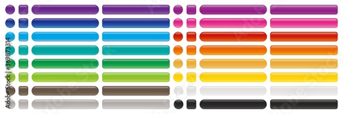 Colorful button graphic material set