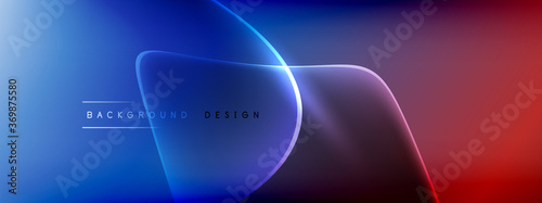 Vector abstract background - liquid bubble shapes on fluid gradient with shadows and light effects. Shiny design template for text