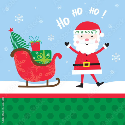 Reindeer Fa la la with Christmas gift boxes