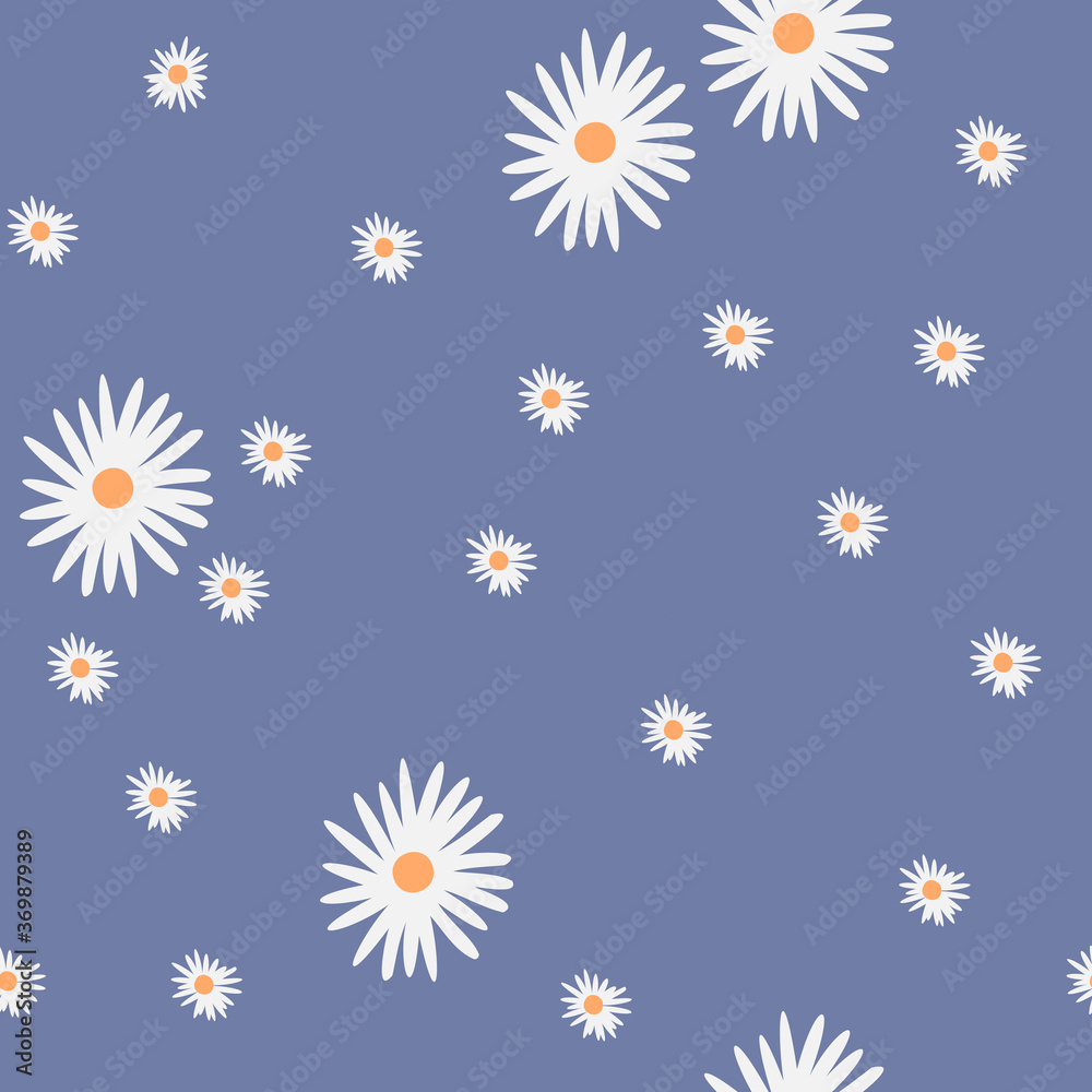 seamless floral pattern with hand drawn doodle flower. Perfect for apparel,fabric, textile, nursery decoration,wrapping paper.