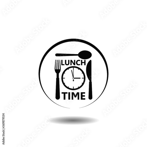 Lunch time app icon with shadow