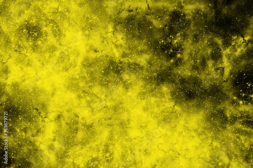 Futuristic galaxy light background illustration  fantasy style  yellow color