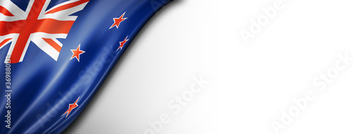 Foto new zealand flag  isolated on a white banner background