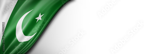 Schilderij op canvas Pakistan flag  isolated on a white banner background