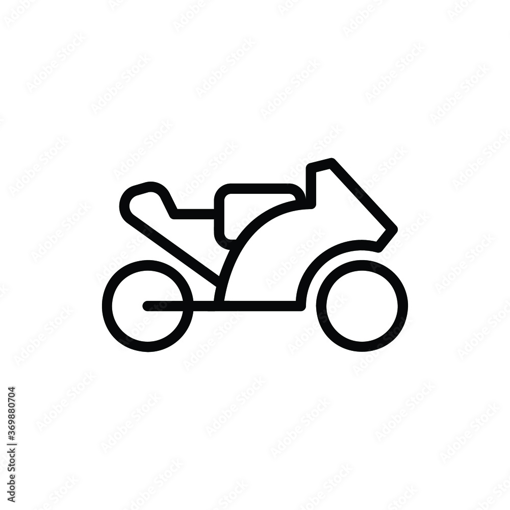 Fototapeta premium Motorcycle, Motorsport Icon Logo Vector Isolated. Public Transportation Icon Set. Editable Stroke and Pixel Perfect.