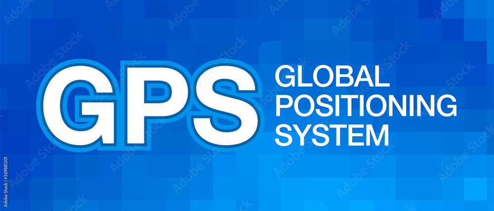 Obraz premium GPS – Global positioning system Acronym, Modern and Minimal Background