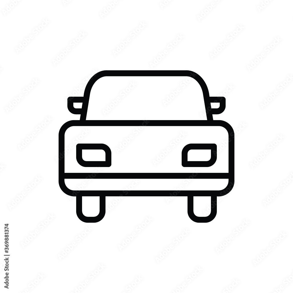 Car Icon Logo Vector Isolated. Public Transportation Icon Set. Editable Stroke and Pixel Perfect.