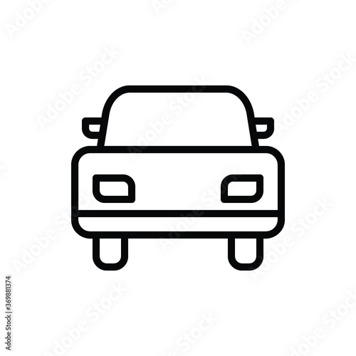 Car Icon Logo Vector Isolated. Public Transportation Icon Set. Editable Stroke and Pixel Perfect.