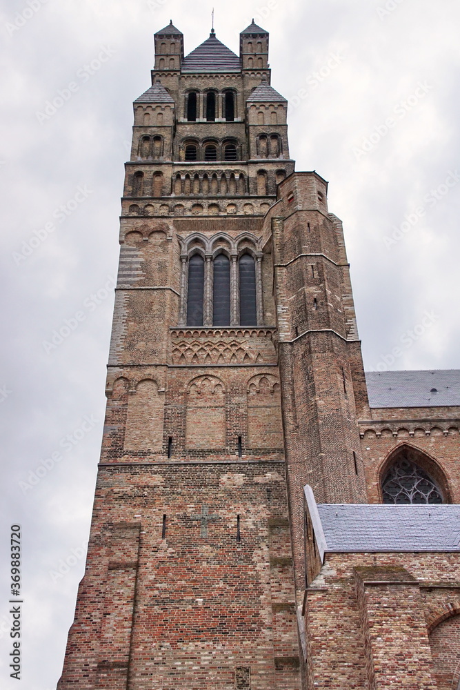 St. Salvator's Cathedral in historical centre town of Bruges, Belgium.