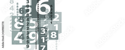 background with numbers in rhythmic dimensions.	