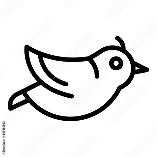 Flying quail icon. Outline flying quail vector icon for web design isolated on white background