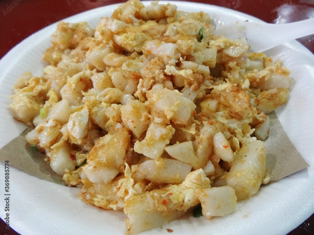 ホーカーの大根餅/White carrot cake at hawker ホーカーの大根餅/White carrot cake at hawker