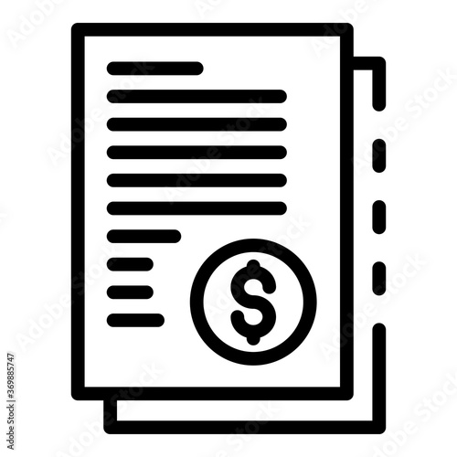 Restructuring money papers icon. Outline restructuring money papers vector icon for web design isolated on white background © ylivdesign