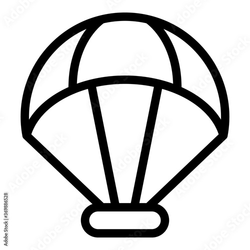 Play sport parachute icon. Outline play sport parachute vector icon for web design isolated on white background