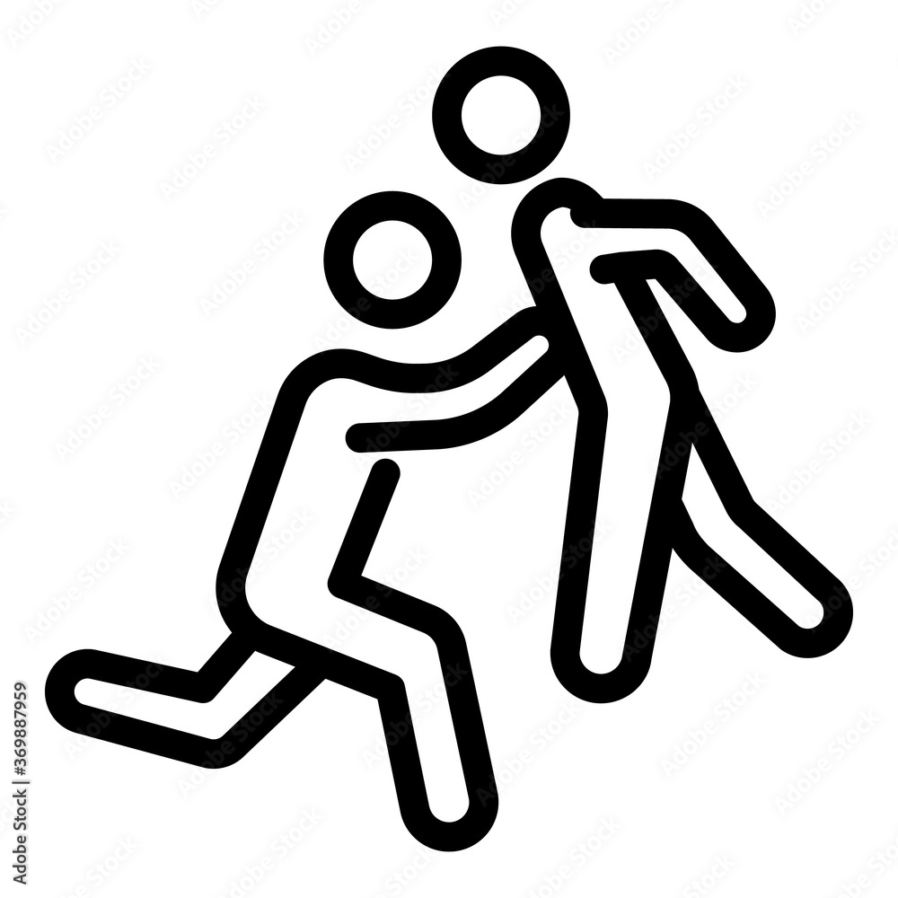 Greco-roman wrestling battle icon. Outline greco-roman wrestling battle vector icon for web design isolated on white background