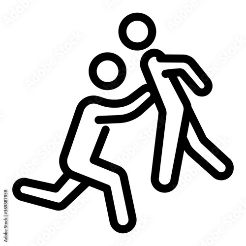 Greco-roman wrestling battle icon. Outline greco-roman wrestling battle vector icon for web design isolated on white background