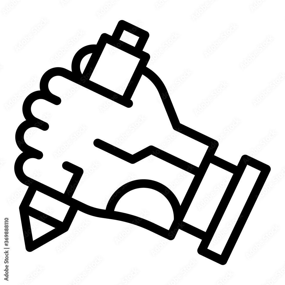 Inclusive education robot hand icon. Outline inclusive education robot hand vector icon for web design isolated on white background Inclusive education robot hand icon. Outline inclusive education robot hand vector icon for web design isolated on white background
