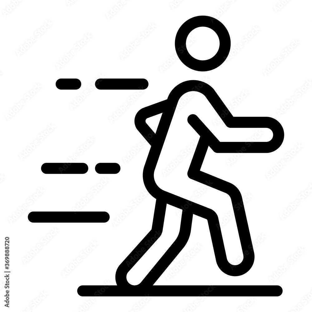 Training man icon. Outline training man vector icon for web design isolated on white background Training man icon. Outline training man vector icon for web design isolated on white background
