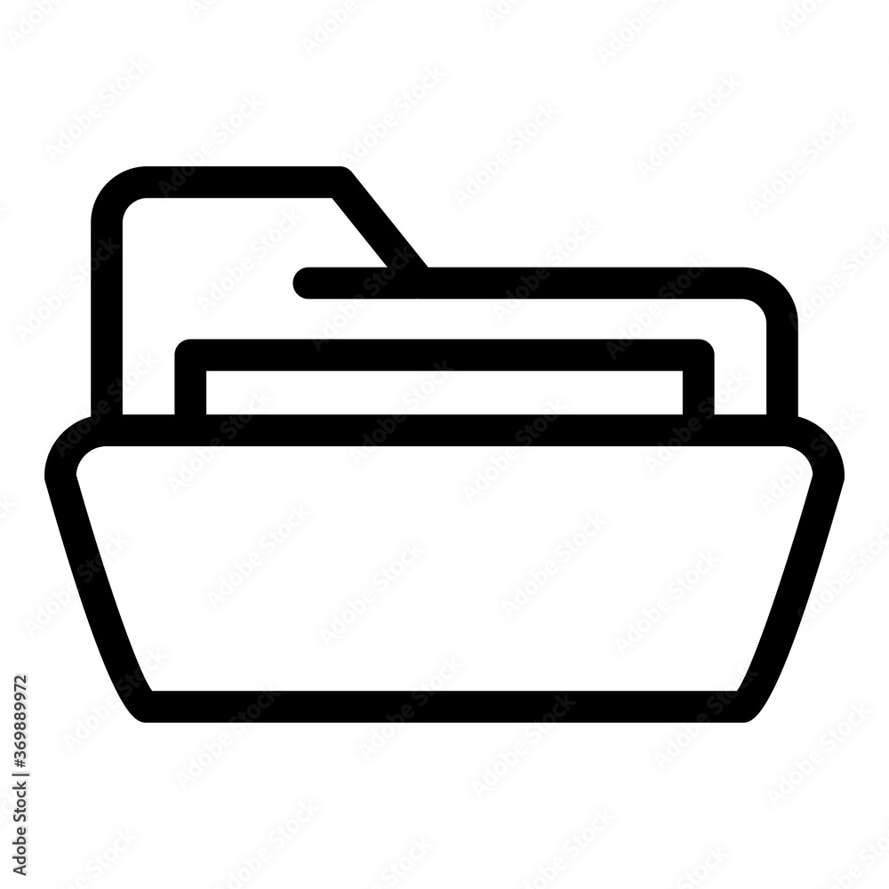 Open folder icon. Outline open folder vector icon for web design isolated on white background Open folder icon. Outline open folder vector icon for web design isolated on white background