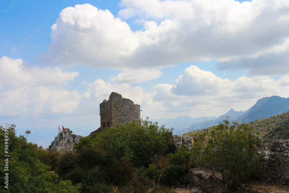 Journey to the castle of Saint Hilarion. Mountains Of Cyprus.