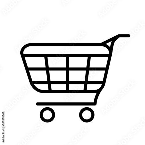 illustration vector graphic of shooping cart or trolley icon