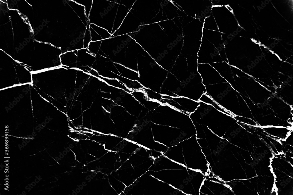Marble black and white texture with  lightning patterns abstract nature background