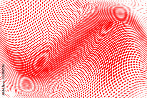 Polka dot pop art red white halftone pattern

